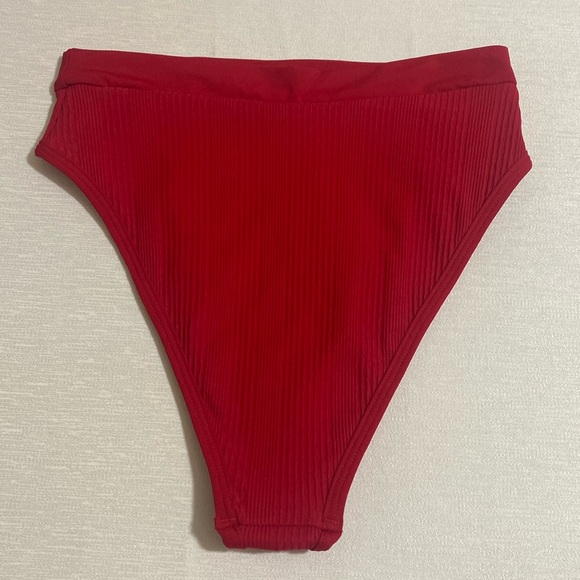 L*SPACE Women's FRENCH BOTTOM BITSY Ribbed Bikini Bottom Size XL - Picture 4 of 6